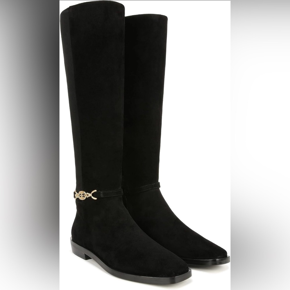 Sam Edelman Women's Clive Embellished Riding Boot
Black Suede size 7.5